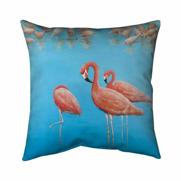 Begin Home Decor 26 x 26 in. Group of Flamingos-Double Sided Print Indoor Pillow 5541-2626-AN206